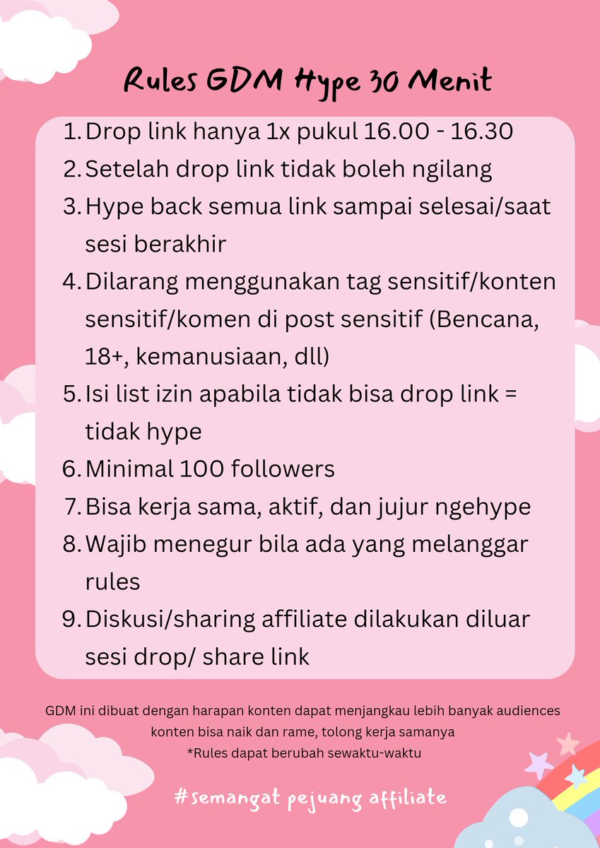 griyafa's tweet photo. OPEN MEMBER GDM HYPE AFFILIATE 30 MENIT SAJA DI SORE HARI

cara join:
1. Baca rules
2. RT LIKE postingan ini
3. Follow dulu biar gampang di add
4. Jika sanggup memenuhi rules, rep "join"

Shopee Lazada Tokopedia pejuang Affiliate semangat semoga berkah https://t.co/1kp5GgQNTX