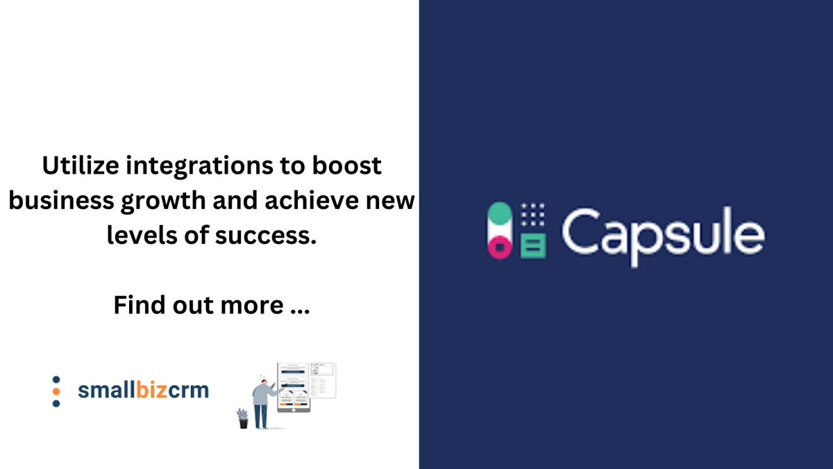 SmallBizCRM's tweet image. Ready to level up your CRM game? Check out the game-changing integrations at bit.ly/44FWLlY by @CapsuleCRM! 📈 #CRM #CRMReview #WorkflowBoost