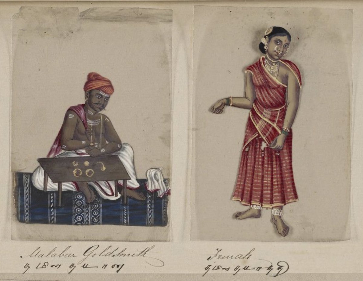 PunchTantrum's tweet photo. ‘Sacred thread worn by Hindoo goldsmith in Madura region.’ 

[Goldsmith = Sunar or Swarnkar, currently listed as #OBC]

- Seventy-two Specimens of Castes in India. 1837

#Yajnopaveet #Upaveet #Caste #Discrimination #Hindu #Colonialism #CasteMyths https://t.co/dyZ9ca623c