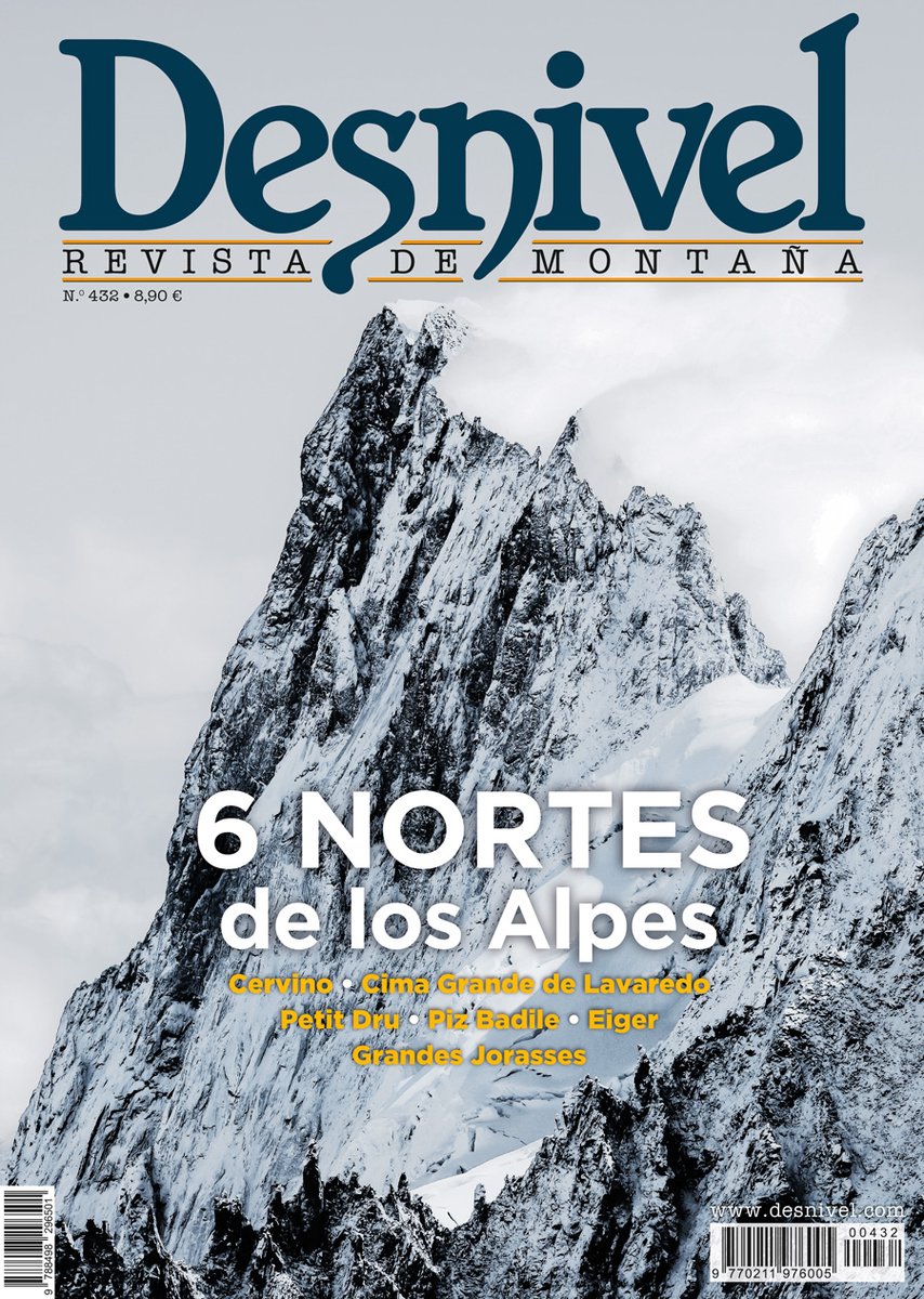 desnivelados's tweet photo. Presentamos Desnivel nº 432 para amantes de la historia del alpinismo en el que recuperamos los relatos de las primeras ascensiones de las 6 caras nortes de los #Alpes: Cervino, Cima Grande de Lavaredo, Petit Dru, Piz Badile, Eiger y Granes Jorasses https://t.co/FxcpDJe7g4 https://t.co/QBGGvF1lIb