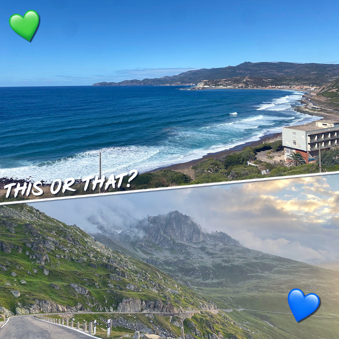 This or that. We need your help making the choice.  Team top pic or team bottom pic?  Drop the appropriate emoji in the comments. ✍🏼  💚 = above 💙 = below  #calimoto #calimotour #calimotoapp #motorcycle #curvyroads #windyroads #puremotorcycling #motorcycleride