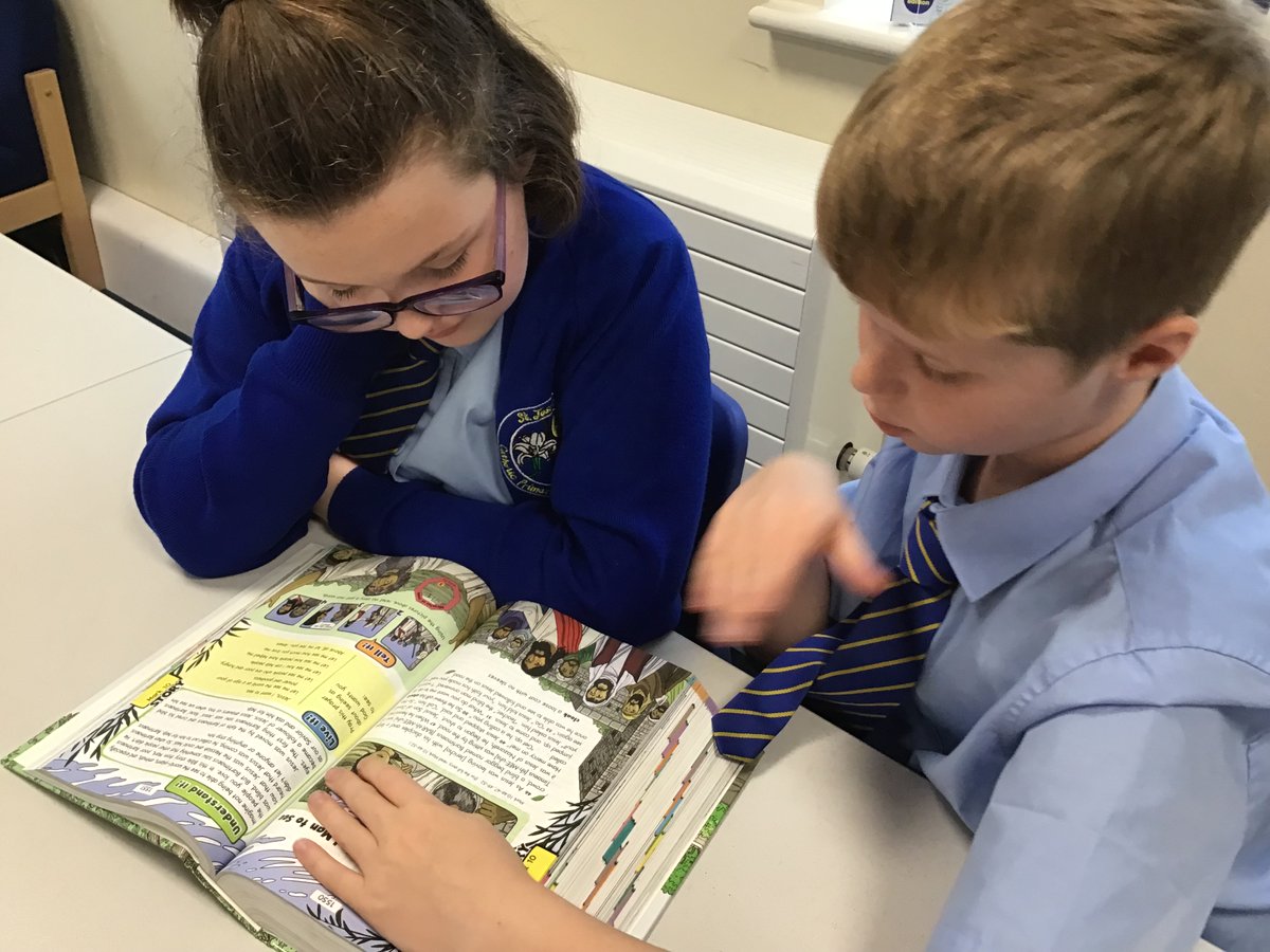 SJPSRed's tweet photo. This morning in RE Year 6 have been given some Bible references and found them in the Bible. They have considered how these Sacred Scriptures show how Jesus showed compassion to all who suffer and what they can also do to help. #Year6 #KingdomofGod #SacredScripture https://t.co/cTIZaahFGX