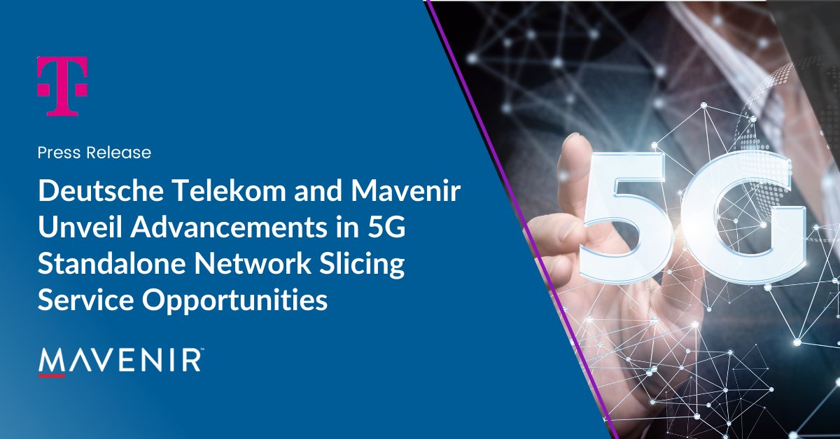 Mavenir's tweet image. Deutsche Telekom and Mavenir showcase significant advancements in service opportunities enabled by 5G SA network slicing technologies. bit.ly/3LKO1Eo

#5G #networkslicing @deutschetelekom #5GSA # PacketCore