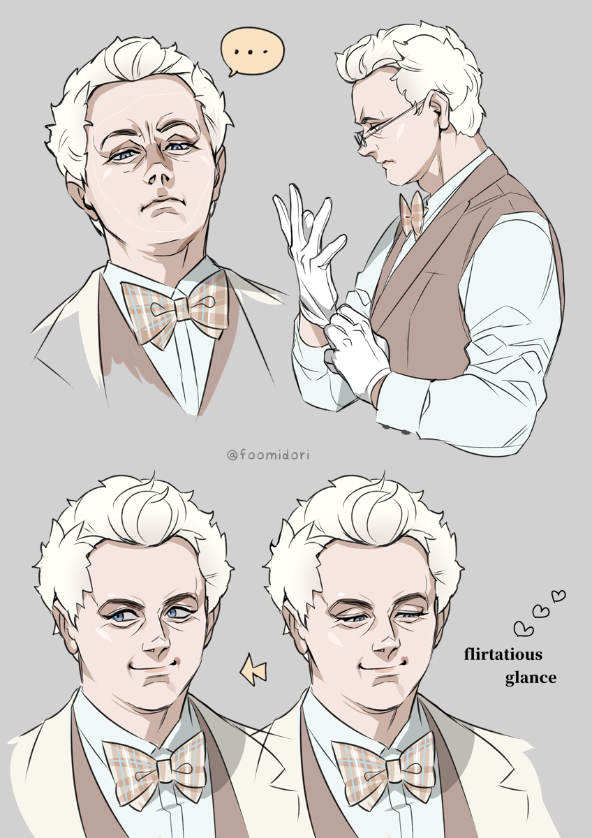 👼😈 アジラフェルさんは時々セクシーだと主張したい I know Aziraphale is hot.  #GoodOmens #GoodOmensFanArt