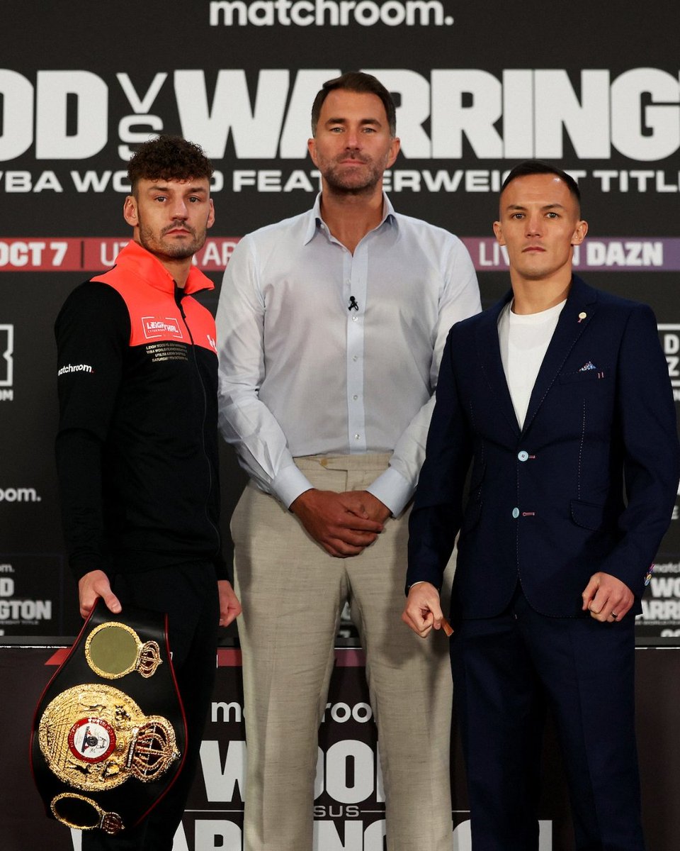 DAZNBoxing's tweet photo. 𝗗𝗢𝗨𝗕𝗟𝗘-𝗛𝗘𝗔𝗗𝗘𝗥 🤩

#WoodWarrington | #ZurdoSmith | October 7, live on DAZN https://t.co/iwhXmbr5S5