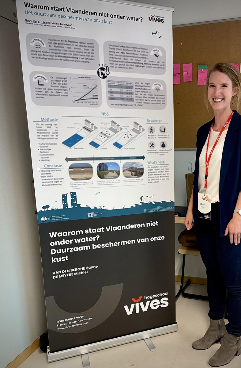 Very pleased that Sustainable And Resilient Coastal Cities (SARCC) won with the poster presentation "Why isn't flanders under water? Protecting our coast sustainable", the VIC-Award for Best Impact Project!
#NbS #SLR 🌊
#dagvanhetonderzoek