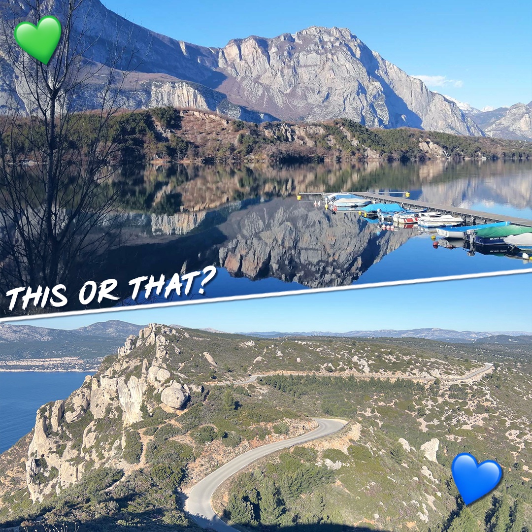 This or that. We need your help making the choice.  Team top pic or team bottom pic?  Drop the appropriate emoji in the comments. ✍🏼  💚 = above 💙 = below  #calimoto #calimotour #calimotoapp #motorcycle #curvyroads #windyroads #puremotorcycling