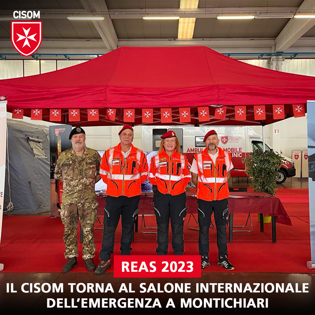 CIS0M's tweet image. Anche quest’anno il #CISOM, insieme al @corpomilitare dell’Ordine di Malta e alla Delegazione Lombardia @ordinedimalta, partecipa al #REAS: il Salone Internazionale #Emergenza, #primosoccorso e #antincendio, leader in Italia.