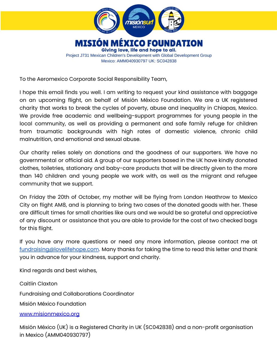 Misión México Foundation tweet media
