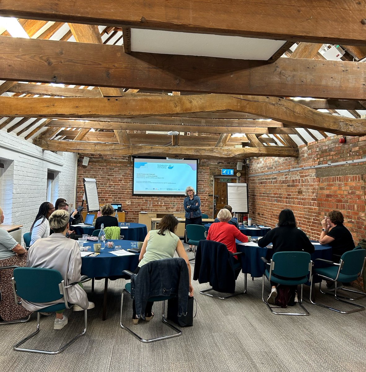 Our Faculty of Research and Knowledge Exchange Writing Retreat is on today and tomorrow at @missendenabbey 

Fully funded by the Academy, we have welcomed 10 participants for a 2-day workshop that will help them hone writing skills, learn styles and get ready for publishing.