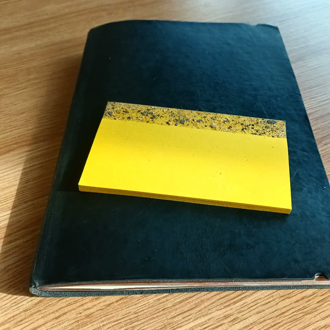 andreanhj's tweet photo. This clever post-it note has gathered a mini beach from the bottom of my bag. Tiny crumbs of life. Daily gravel.

I'm delighted by this. A spark for new ideas.

#Beach #PostIts #yellow #dust #gravel #fragments #AccidentalArt #PhDJourmey #IdeasEverywhere #BehindTheClosedCellDoor https://t.co/XZieQUrgwQ