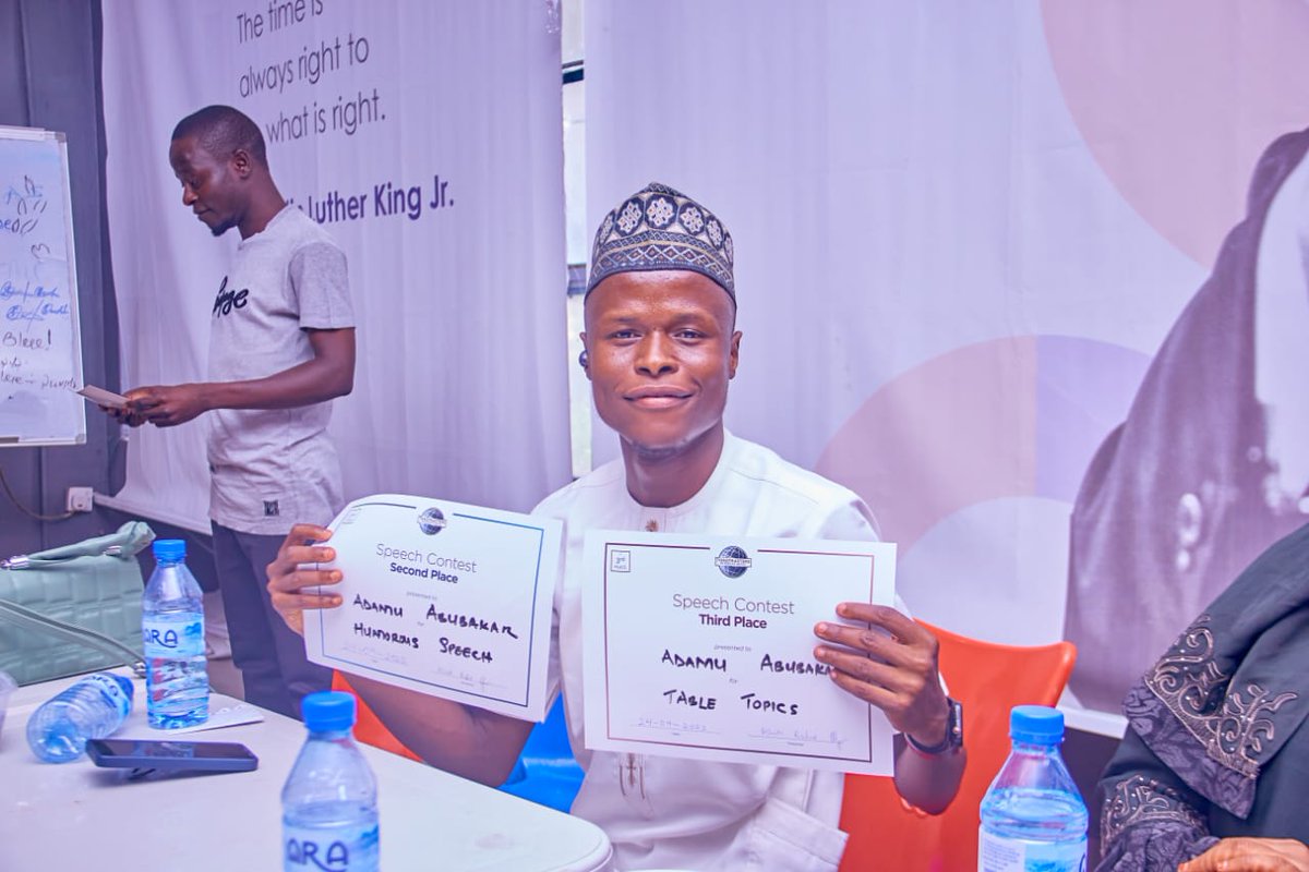 kanotmc's tweet image. "🎤🤣 Laughing and Speaking - It's what we do best at Kano Toastmasters Club! 🤣🎤

Our Humorous Speech and Table Topics Contest was an evening filled with laughter and impromptu brilliance. 🗣️😂 

#Toastmasters #HumorousSpeech #TableTopics #PublicSpeaking #KanoToastmastersClub"