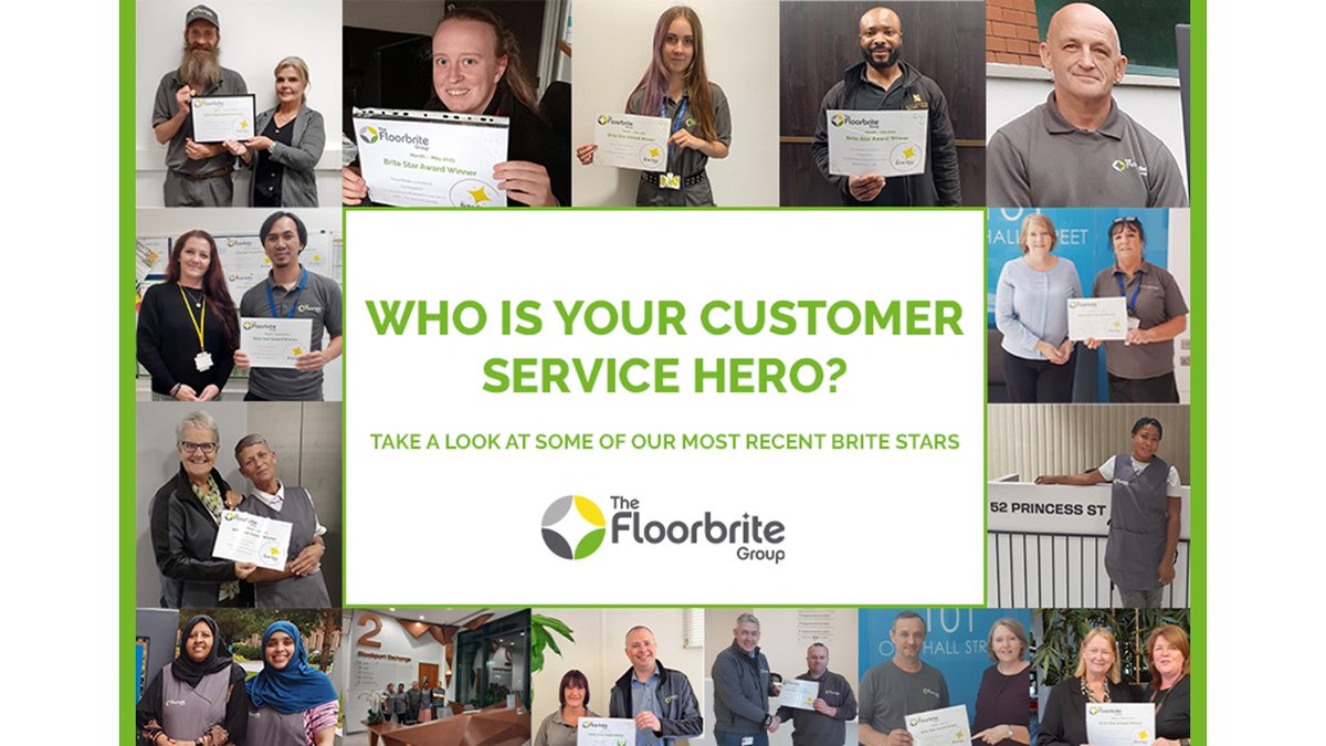 Today is the final day of National Customer Service Week and the theme is “Service Recognition Day” what better day is there to showcase some of our most recent customer service heroes. 

#NCSW2023 #NCSW23 #CSHero #BriteStar #CBRE #CBREPMFM #ThankYou #Cleaners