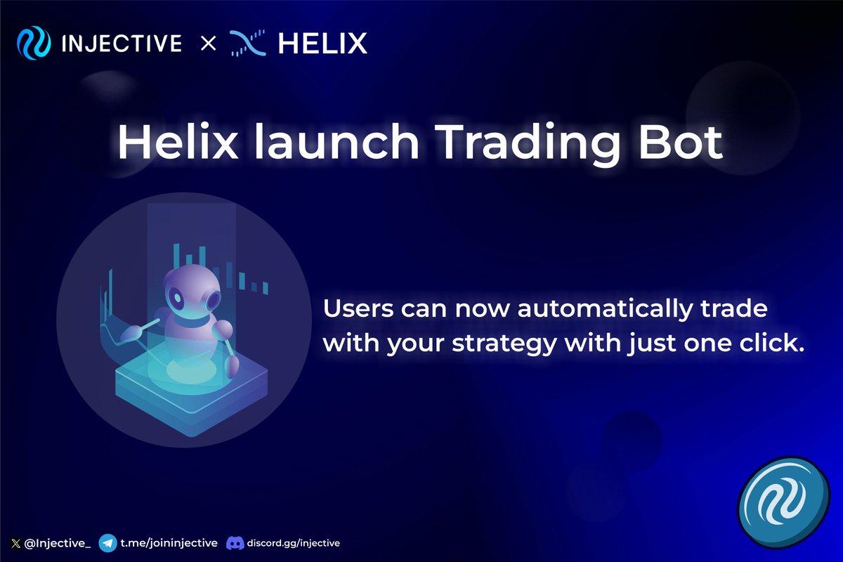 .<a href="/HelixApp_/">Account moved to @HelixMarkets</a> is launching Trading bot🤖

This makes it very easy for users to maximize a trade, especially in the spot market, because we only enter the strategy we want and then automatically the bot will work to trade buy and sell⚡️