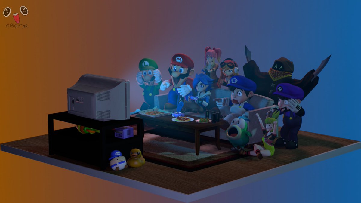 01 - There's nothing than gaming with your crew (Recreation of 2020 "Game Party).

Countdown until 5 before hiatus break.
#smg4 #smg4fanart
#sourcefilmmaker #sfmposter