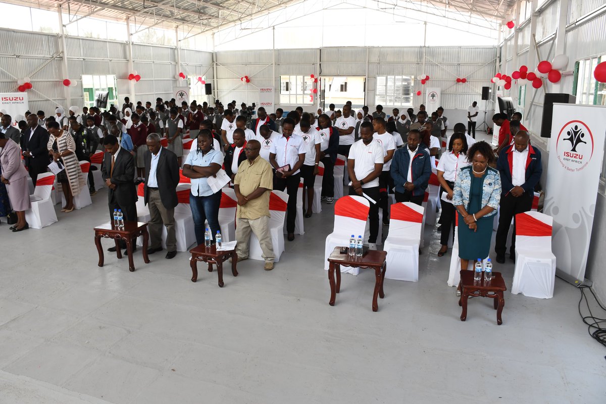 IsuzuKenya's tweet photo. Isuzu Staff Members have dedicated a total of 3,308 hours to the construction of this Multi Purpose Hall. We are honoured to see the joyous faces of the School’s Student body and Staff Members as we launch this highly anticipated initiative. This is a moment to relish! https://t.co/szpT9Wm9hh