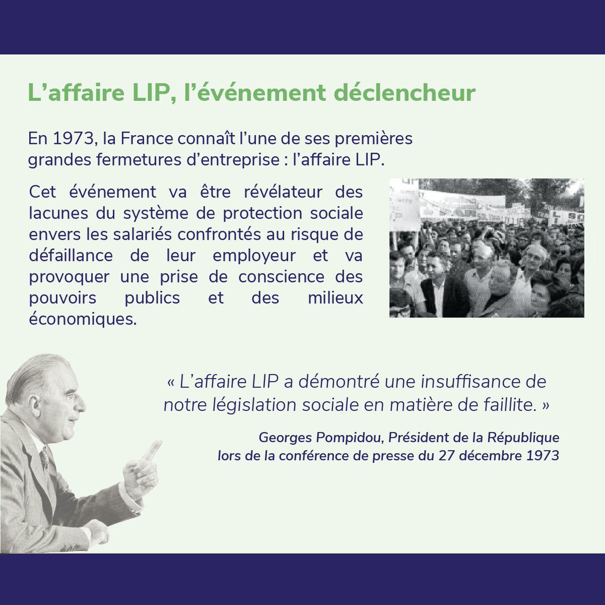 delegation_AGS's tweet photo. Il y a 50 ans, la loi du 27 décembre 1973, acte fondateur du Régime de #garantiedessalaires, était votée ! Depuis, le Régime de garantie des salaires (#AGS) est en soutien des salariés des entreprises en procédure collective et aux côtés des entreprises en difficulté. https://t.co/Vors9gwdrZ