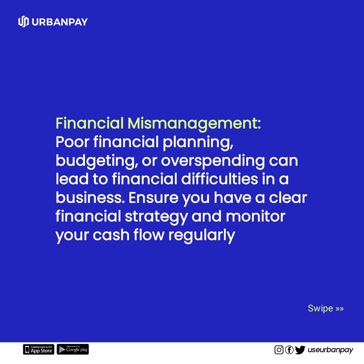 useurbanpay's tweet photo. Financial difficulties can still occur even as a business owner, discover why and how to avoid it.
#finance #motivation #tips #financialsolution #banking #UrbanPay #exporepage https://t.co/Cq86Sorry1