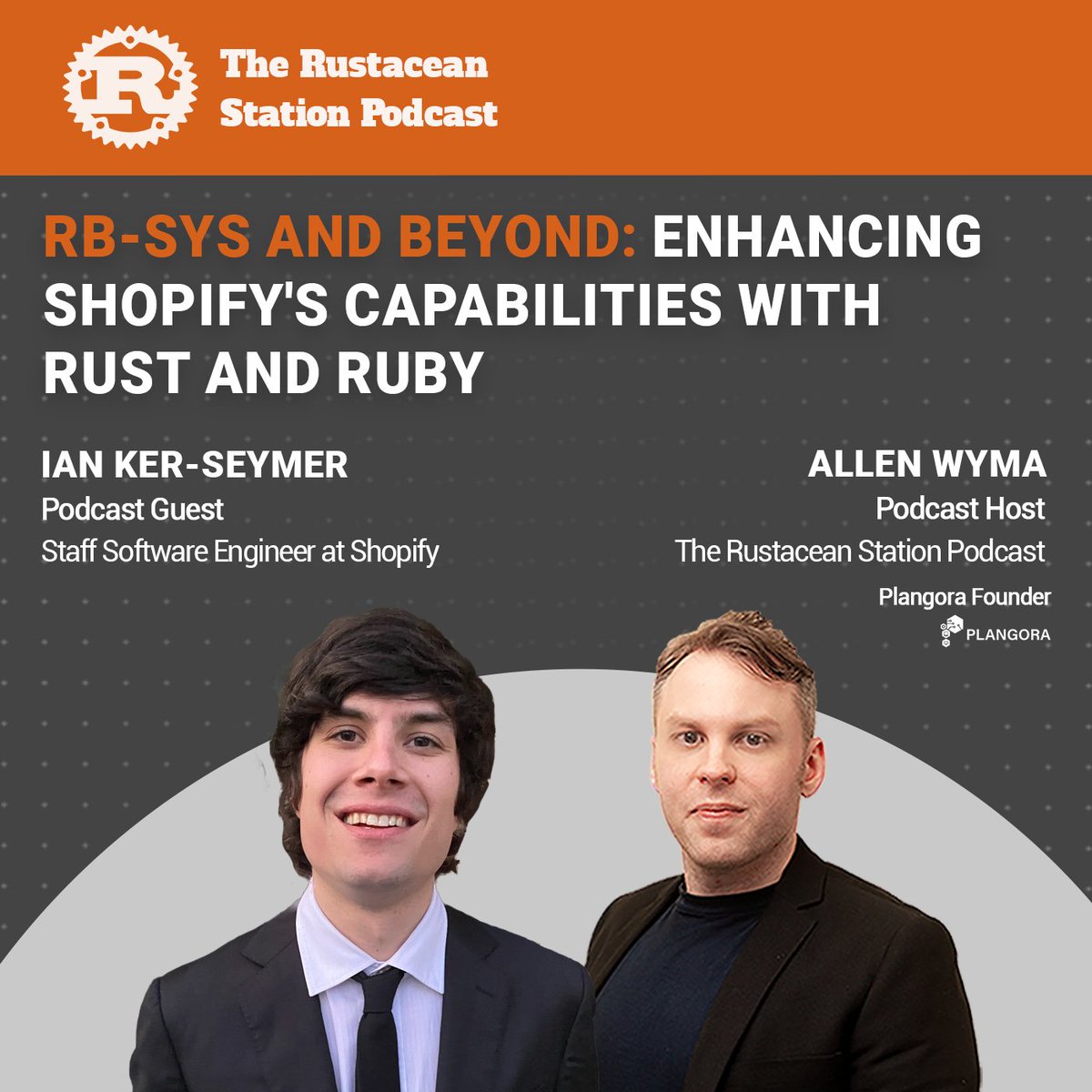 Join @allenwyma and Ian Ker-Seymer, Staff Software Engineer at Shopify, as they discuss the integration of Rust and Ruby into Shopify's stack.

Tune in:

#plangora #rustaceans #therustaceanstationpodcast #scannerdev #CliffCrosland #allenwyma #Rustcommunity #Rustlang #rust