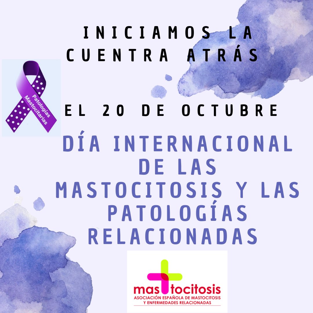 El 20 de octubre celebramos nuestro Día internacional. Os animamos a solicitar que los edificios de vuestra localidad se iluminen de morado. ¿Os animáis? #mastocitosis #patologiasmastocitarias #enfermedadesraras