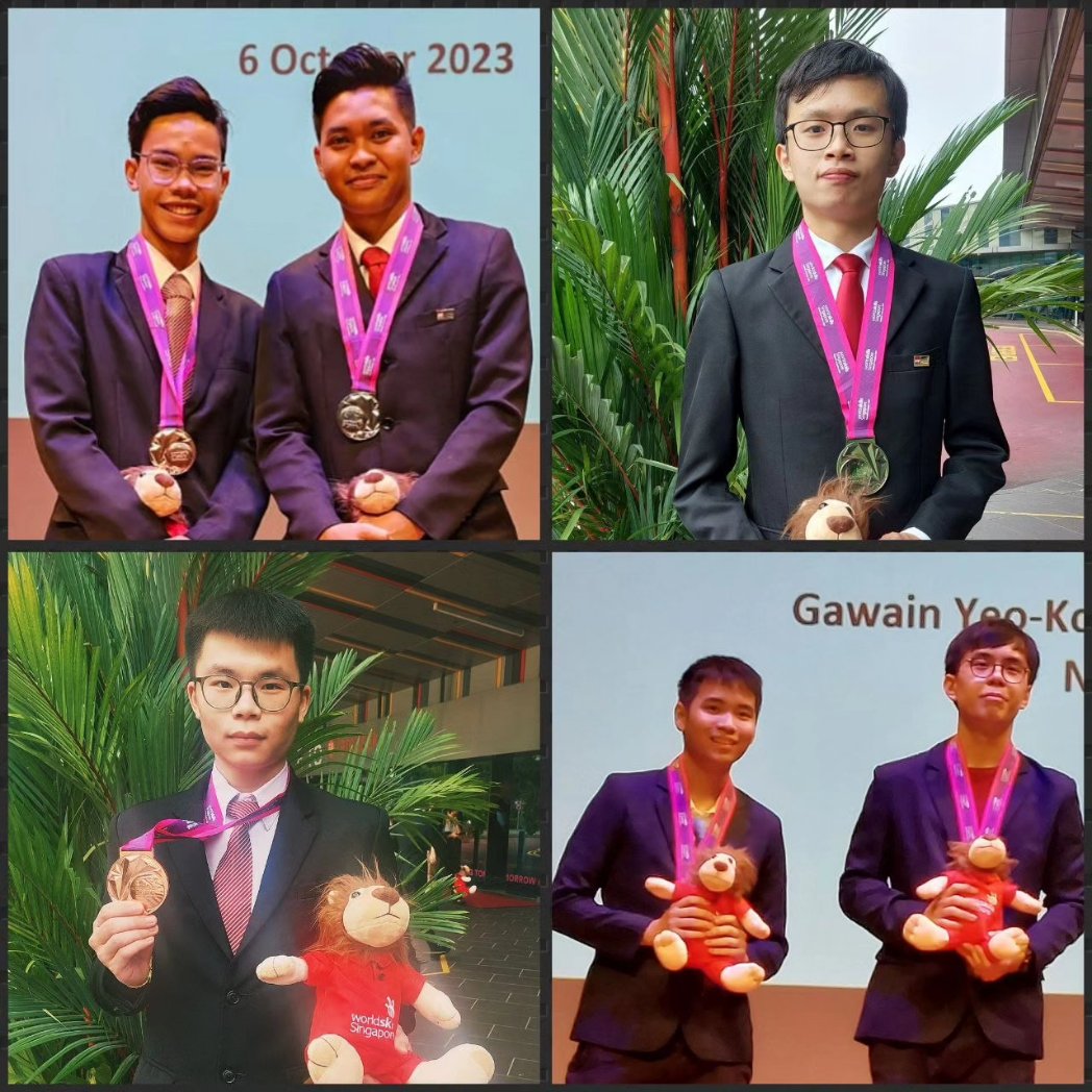 Celebrating our ITE Competitors at the WorldSkills Singapore Phase 2 Competition! 🏆 Our skilled students brought home 3 Silver medals, 3 Bronze medals, and 2 Medallions for Excellence. Your dedication and achievements inspire us all! 🌟 #iteproud #WorldSkillsSG #SkillsProud