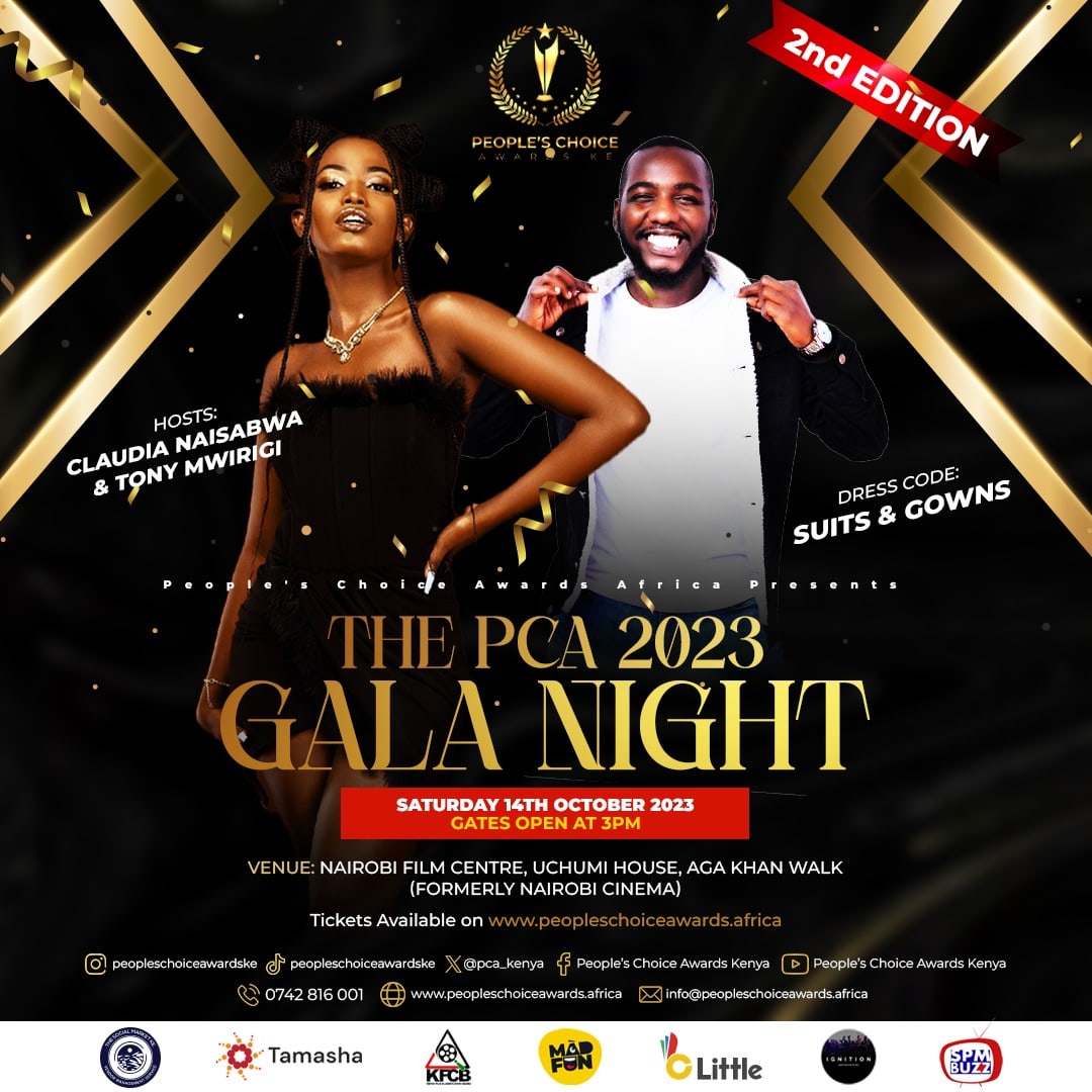 pca_kenya's tweet photo. Join us for a star-studded night of glitz &amp; glamour as we celebrate the best in entertainment &amp; business at the People's Choice Awards. 🌟

📅 SAVE THE DATE -14th October 2023

 #pcagalanight https://t.co/1E9QlduqrE