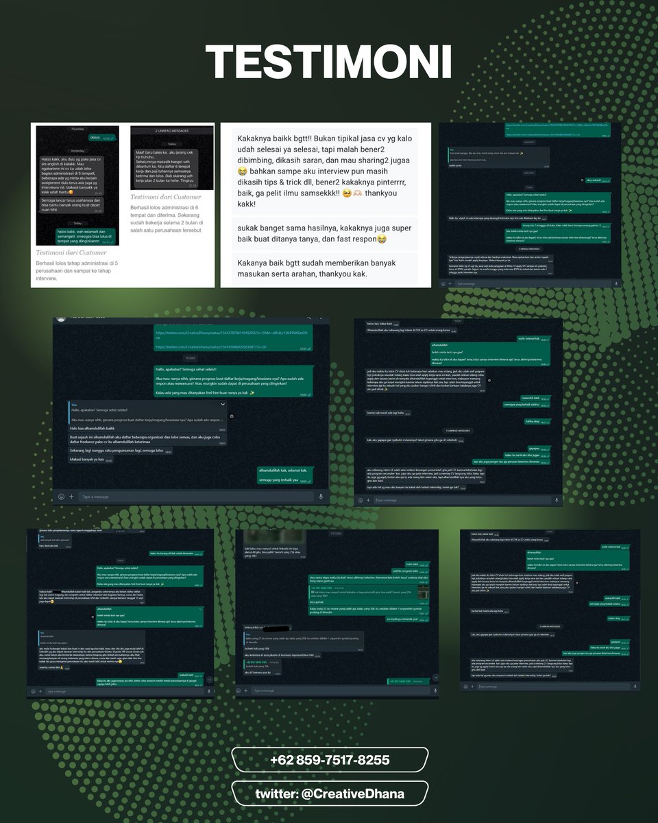 Dhana Creative | Jasa Buat Bikin CV ATS Friendly tweet media