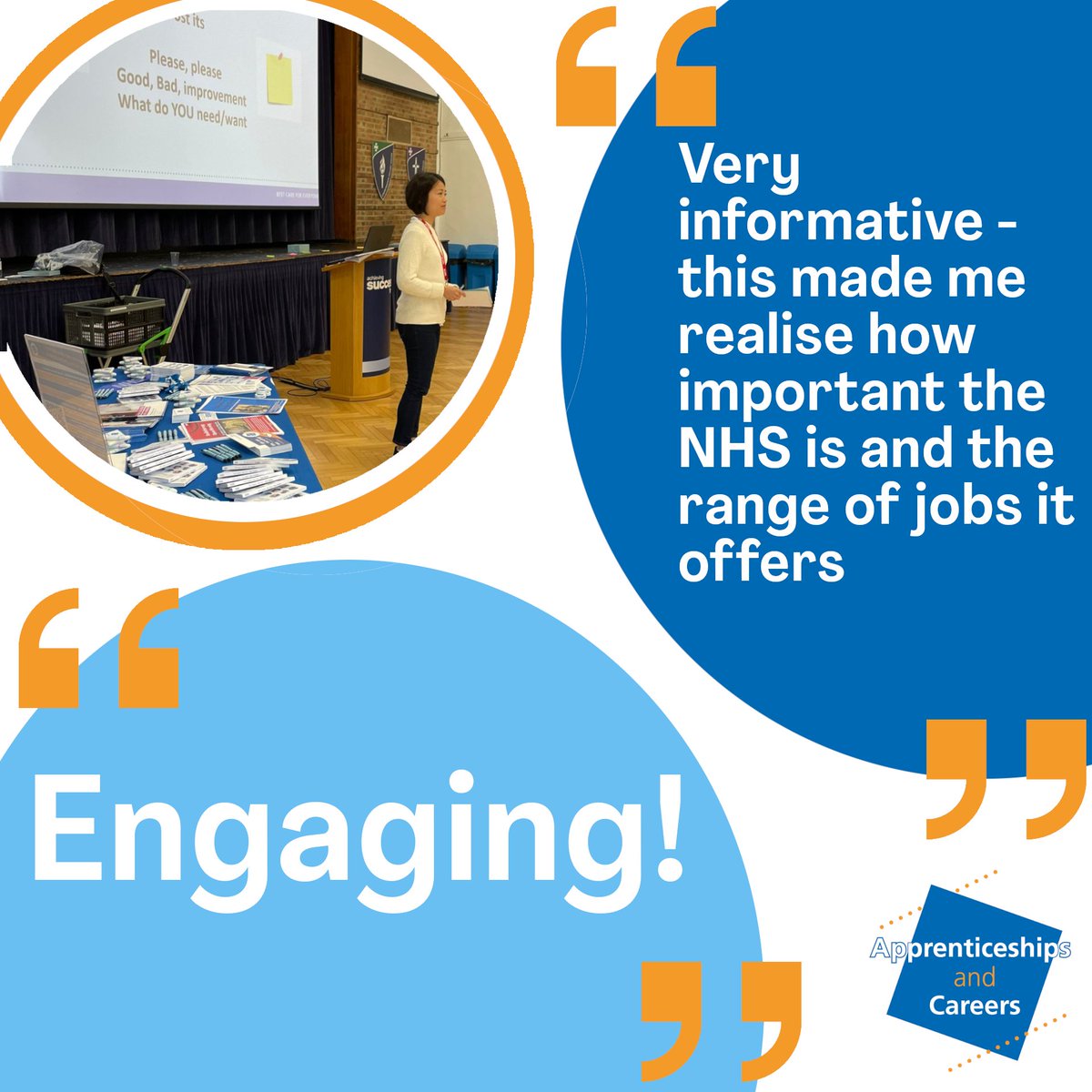 GH_apprentices's tweet photo. #FeedbackFriday

Some excellent #feedback relayed to us from our #engaging and #inspiring #careers event at @ChurchdownSch @CDAspirations.

#CareersDay #CareersFamily #SkillsforLife #350careers #StepintotheNHS #WearetheNHS https://t.co/8lB0RPrqIw