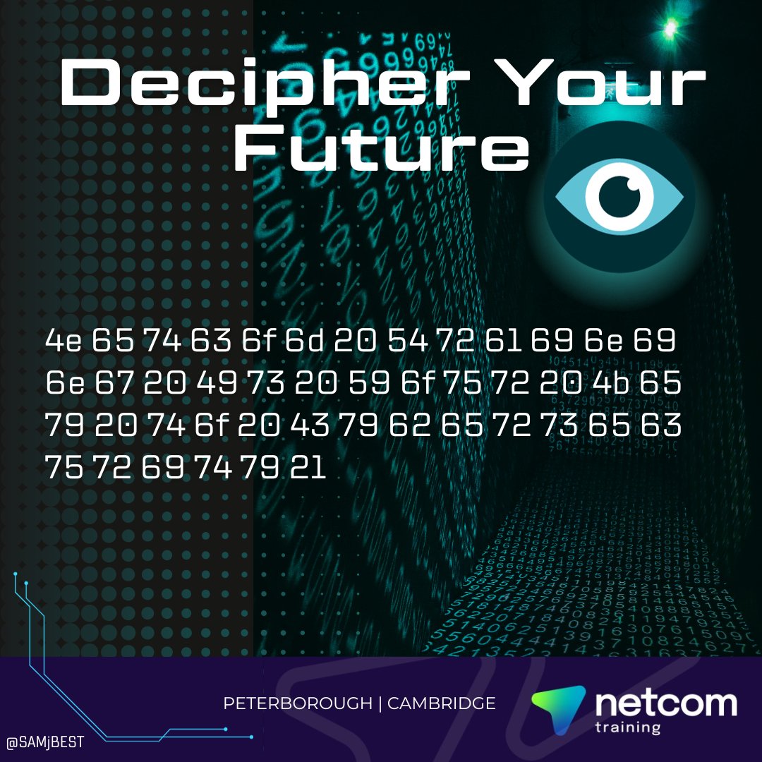 SAMjBEST's tweet photo. @OneMinuteBriefs Create posters to promote
@Netcom_Training’s Cyber &amp; IT courses in Peterborough + Cambridge to generate interest among potential students #1MinuteWithNetcom https://t.co/hMyd8M5xPK