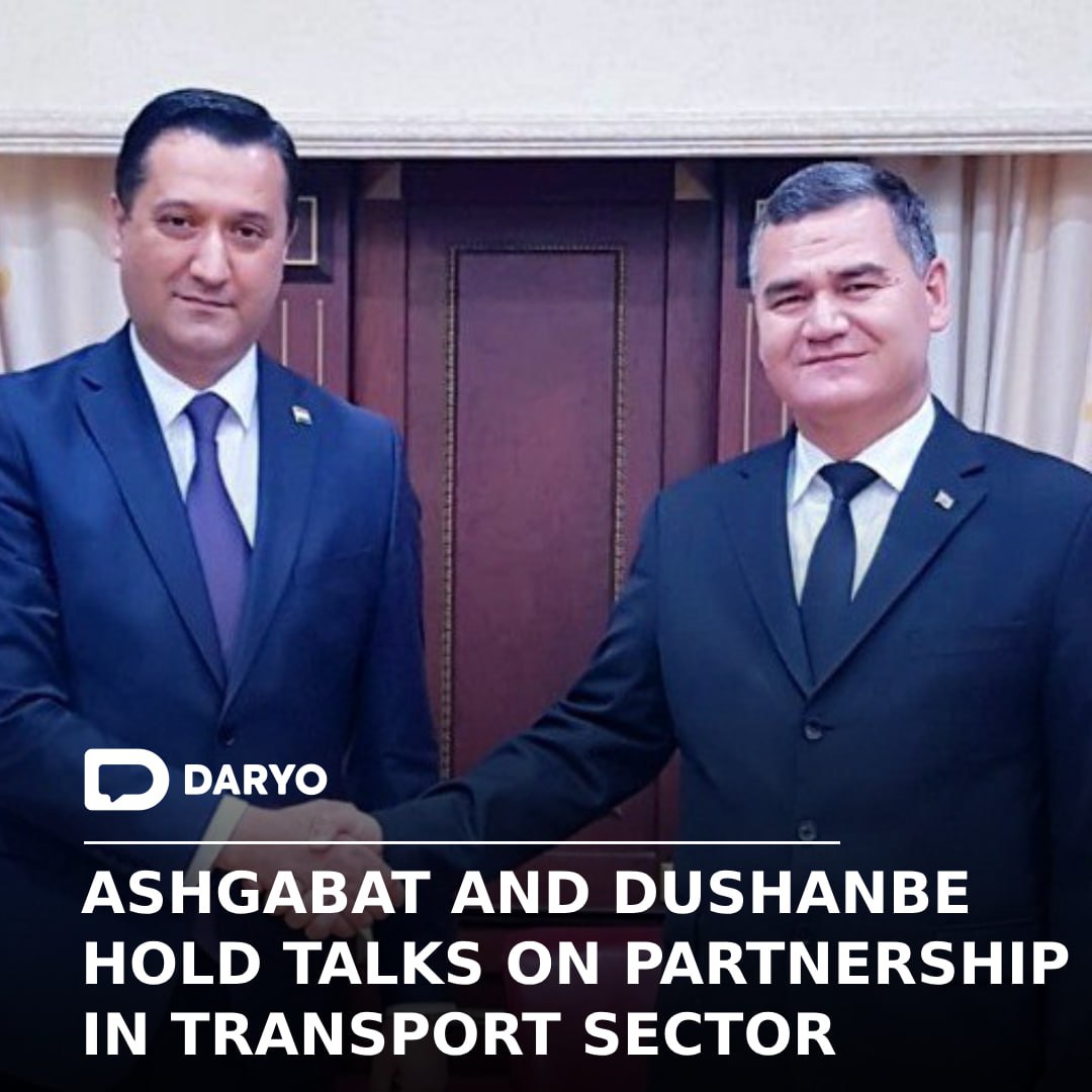 #Ashgabat and #Dushanbe hold #talks on #partnership in #transport sector. On agenda: #cargotraffic, #flightlaunch

🇹🇲🤝🇹🇯🚌✈️🚃

#Turkmenistan also hopes to gain access to the #AsiaPacific #region through the Trans-Afghan #Railway #Project

👉Details  — dy.uz/61K8f