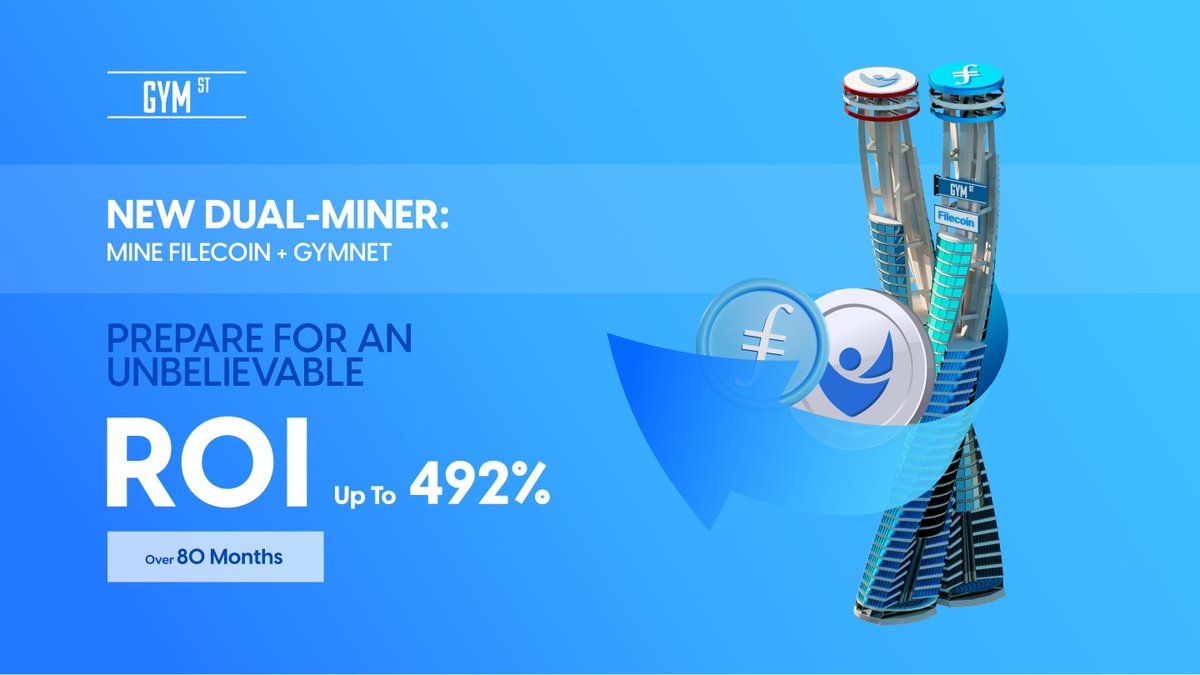 Affility_Hub's tweet photo. Earn double the rewards with our new Dual-Miner!🤑

Mine GYMNET and FIL for up to 2+ years💰, and get extra years of FIL mining rewards⛏🪙 That's a potential ROI of up to 492%! 🤩 

Get yours 👉 https://t.co/nl4vQwCYXS https://t.co/OkHXsQjv7Y
