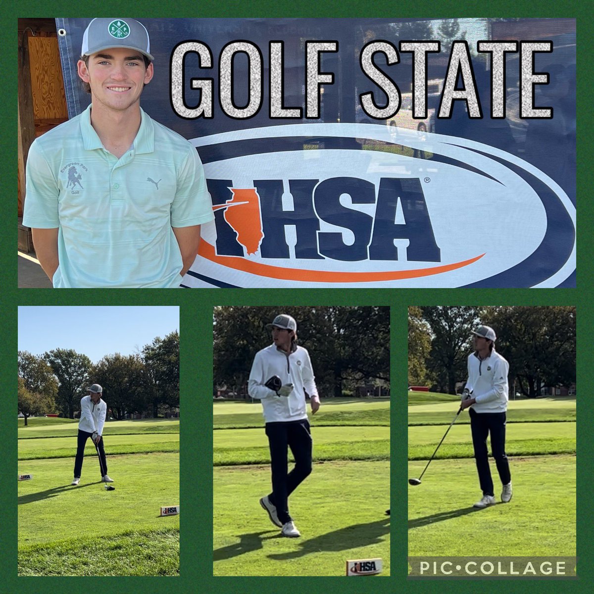 EpchsGolf's tweet photo. Excited for Colin today at the IHSA GOLF STATE Tournament!
#EPproud
Straight down the fairway on his first hole of the day ⛳️
@EPCHSAthletics @Epchs231 https://t.co/SNs6GDzrLl