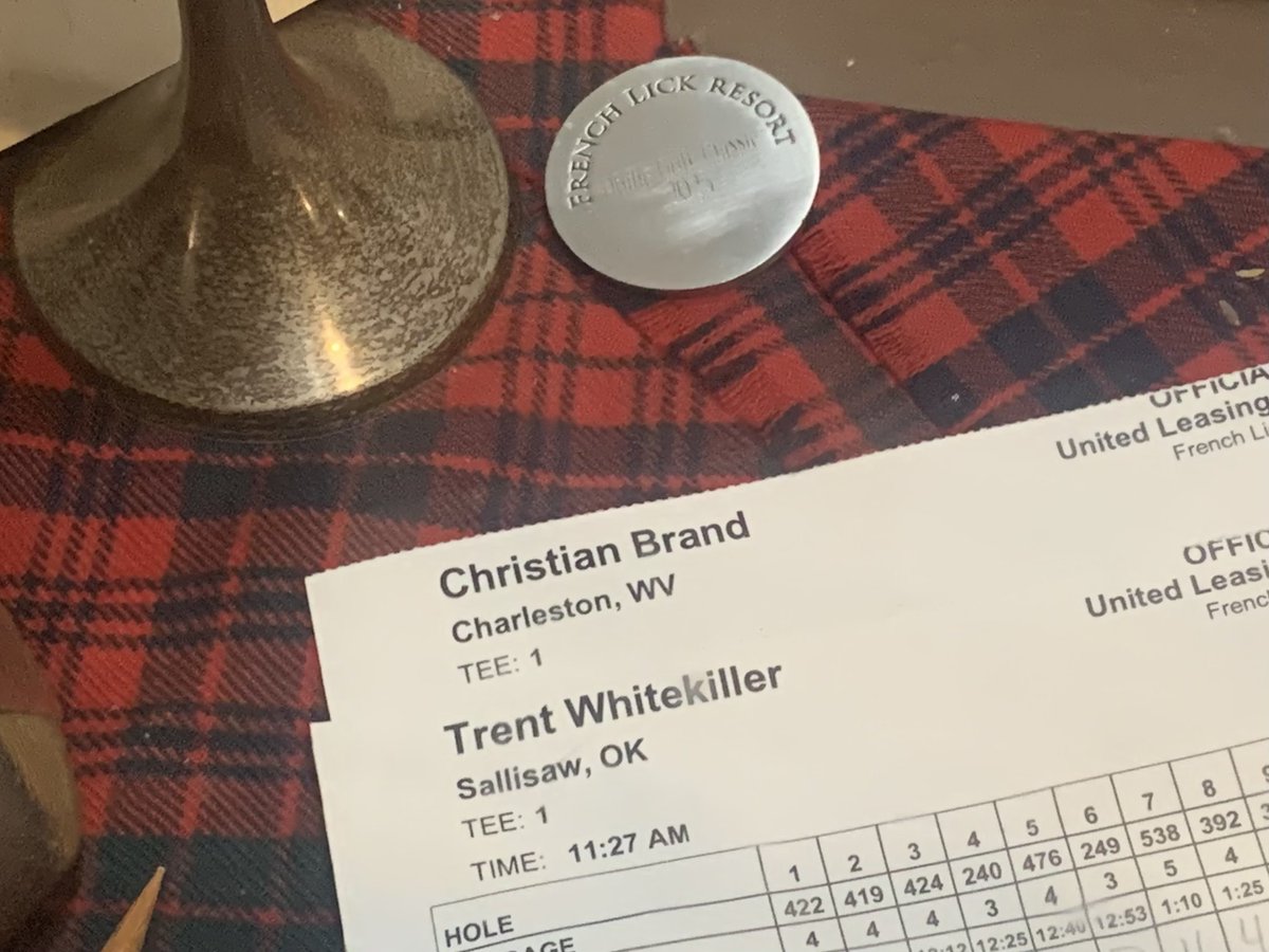 At the Donald Ross course in French Lick and see what I found in their trophy case. <a href="/seeBRAND/">Christian Brand</a> #representChasWV
