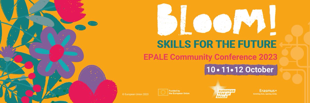 Het is bijna zover! De (online) Community Conference Week 2023 van EPALE. Ga naar de EPALE website, voor het volledige programma van 10, 11 en 12 oktober.

ow.ly/SWPj50PTVY3

#BloomWithEPALE #EuropeanYearOfSkills