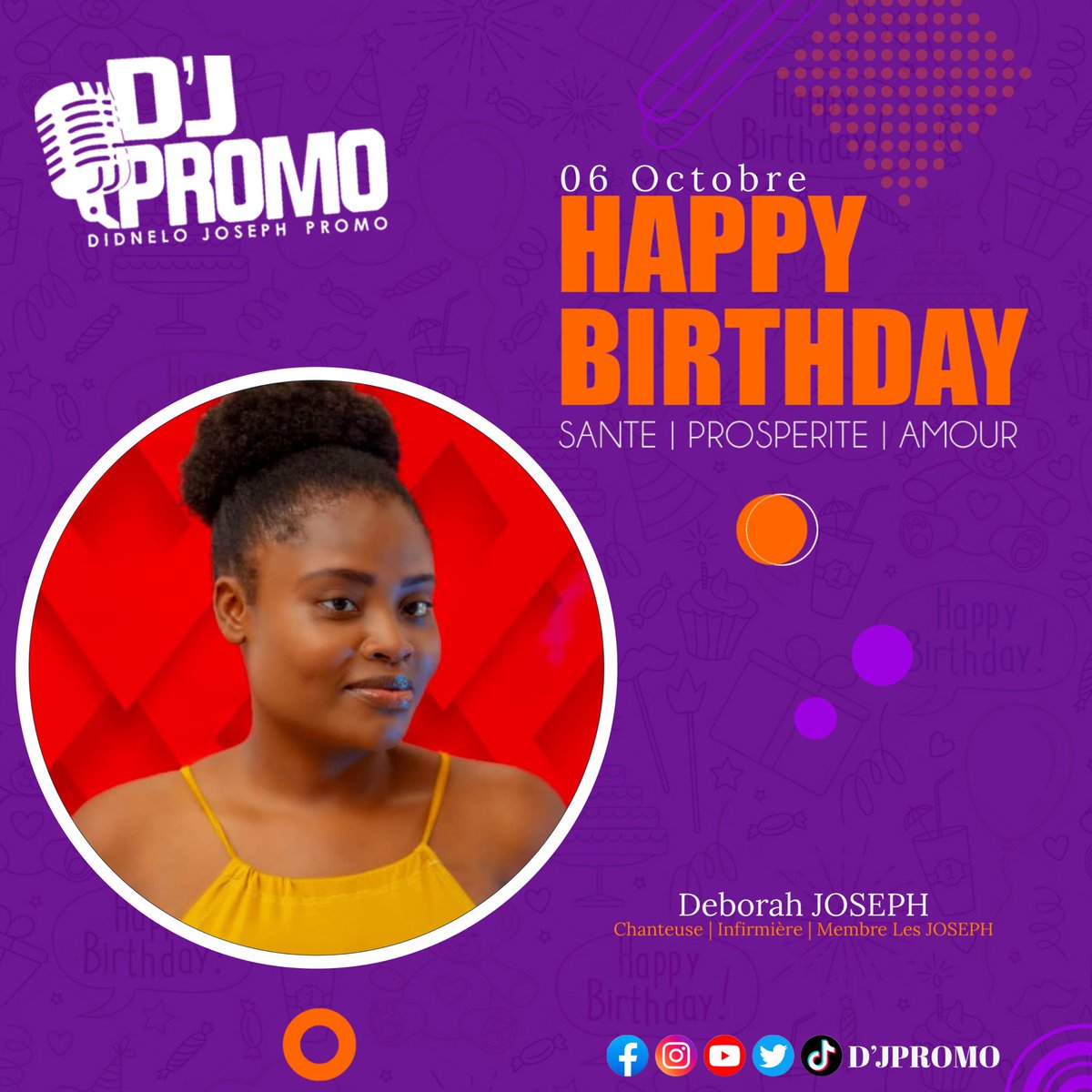 DJPromo509's tweet photo. Happy Birthday yo Deborah JOSEPH, Chanteuse | Infirmière | Membre Les_JOSEPH

D'JPromo https://t.co/9vDo2RTj6m