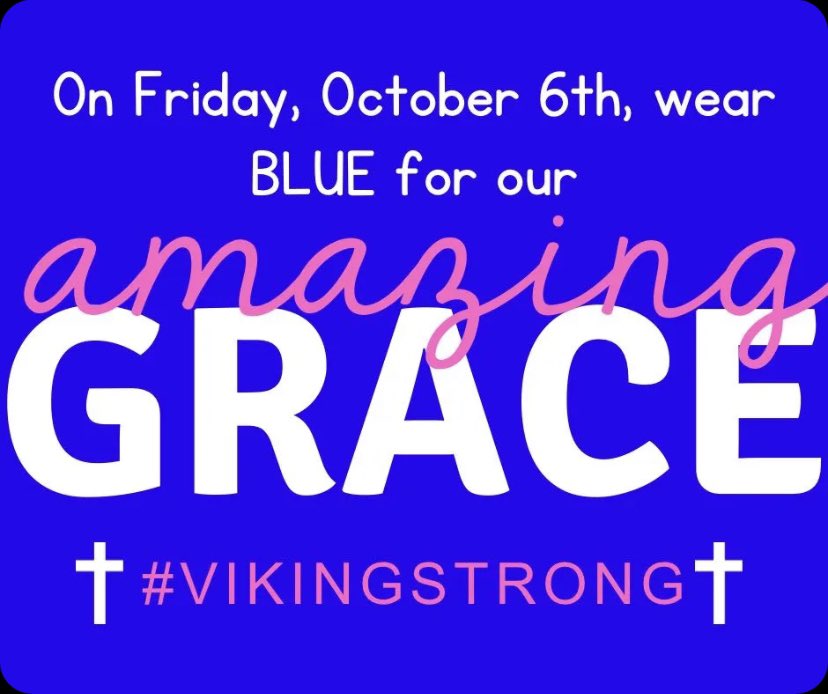 Game Day!!🏈
📍🏠
🆚Red Oak 🐯 
⏰7:00 
Theme: 💙Blue Out💙
Get there early to support our girl Grace!