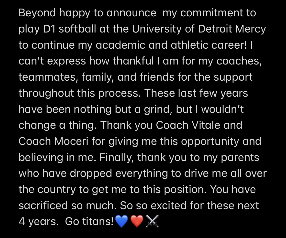 So excited! ❤️💙 <a href="/DetroitTitansSB/">Detroit Mercy Softball ⚔️</a> <a href="/tmoceri7/">Taylor Moceri</a> <a href="/CollegeBDJocks/">College Bound Jocks</a> <a href="/rsmidwest/">RISE Softball-Midwest</a> <a href="/gina2munson/">Gina</a>