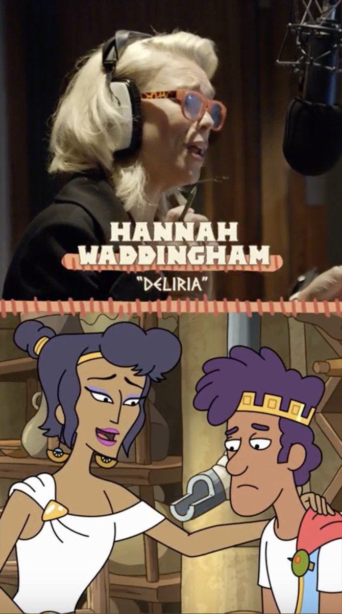 Missing Ted Lasso? Catch #HannahWaddingham (@hanwaddingham) as Deliria in Dan Harmon's new hit show @Krapopolis!! 🇬🇷🏛️⚡️ If you're in 🇺🇸, tune in every Sunday at 8:30/7:30c on @foxtv and @anidom, next day on @hulu 📺 #PeterBrooks @miss_scanlan