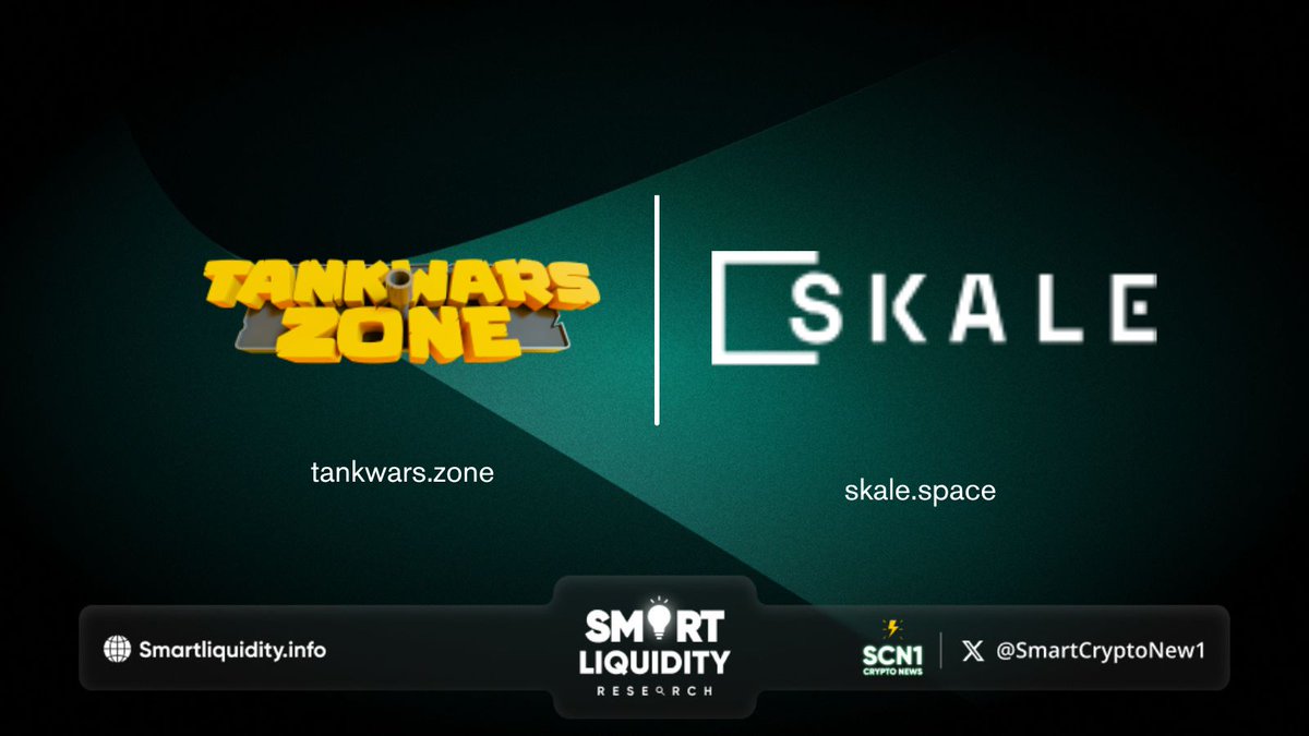 SmartCryptoNew1's tweet photo. 💥 @SkaleNetwork has blasted off with their latest partnership with @TankWarsZone, putting a fresh spin on the beloved classic game

💥 #TankWarsZone has struck gold with #SKALE's rapid-fire, no-cost transactions, a match made in heaven for their mission to keep gaming accessible to all

🔽 VISIT
https://t.co/XlJnS5VBcK
#SCN1 $SKL #SKALEVERSE