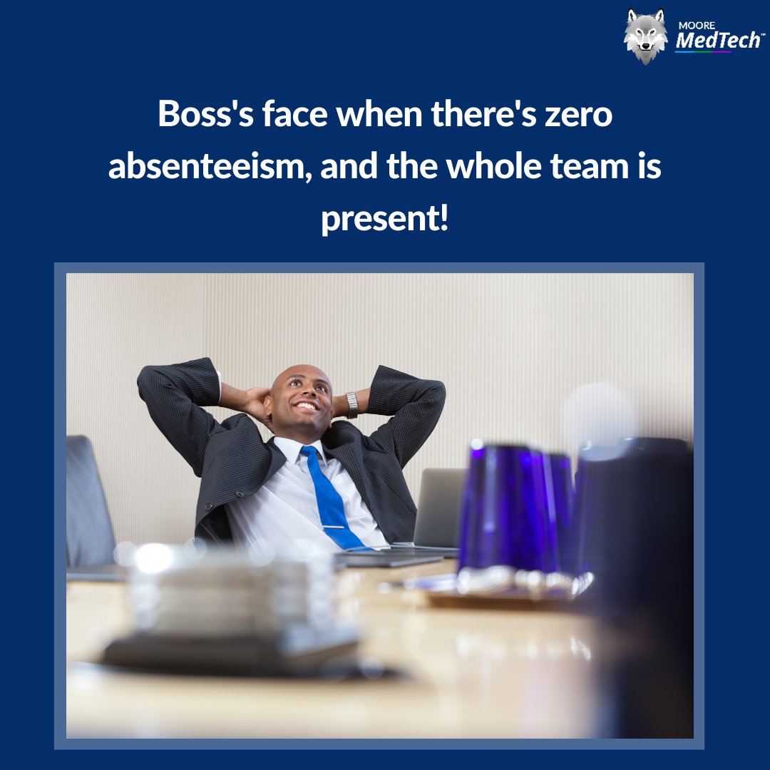 😃 The boss's face when there's zero absenteeism and the whole team is present, thanks to a healthy, Far-UVC-protected workspace! 
#science #healthyemployees  #absenteeism #productivityhacks #increaseproductivity #work #business #technology
Read More - mooremedtech.co.uk/far-uvc
