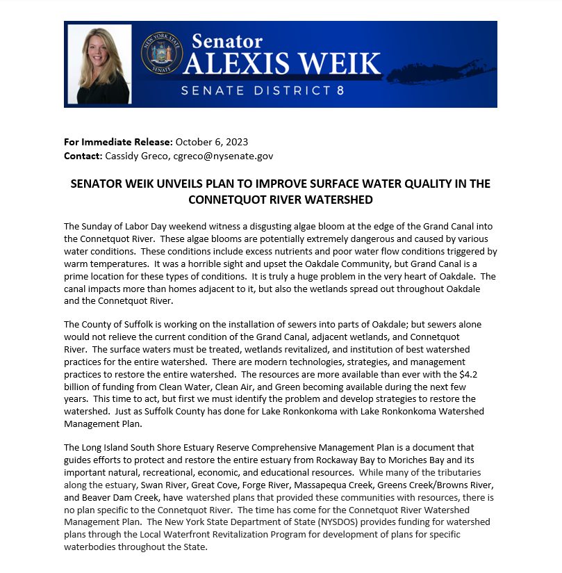 Senator Alexis Weik tweet media