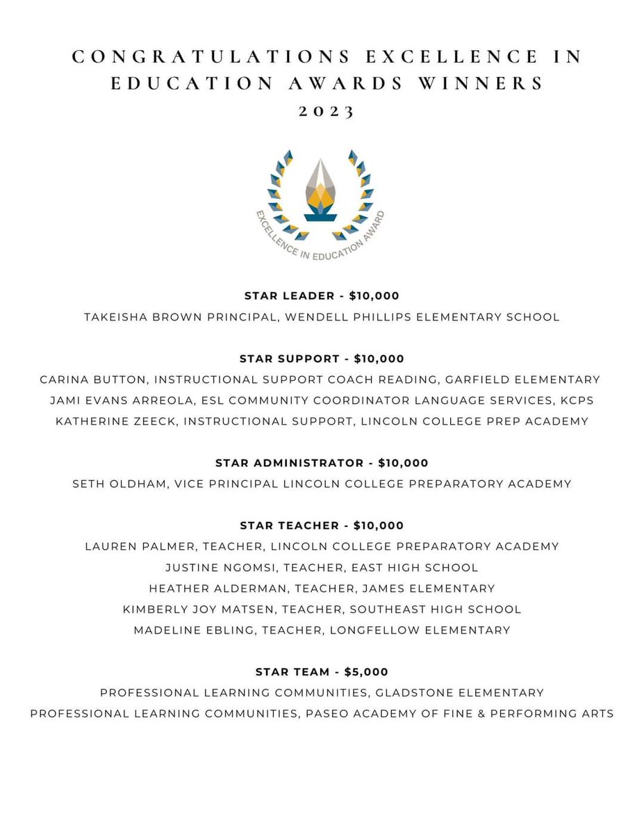 In honor of Homecoming, we want to acknowledge our King and Queens of Education. Mrs. Zeeck, Mrs. Palmer, and Mr. Oldham were all recognized for their AMAZING contributions with the Excellence in Education Award! Congrats from your LCPA Family 🎉💙💛 #RepThePrep