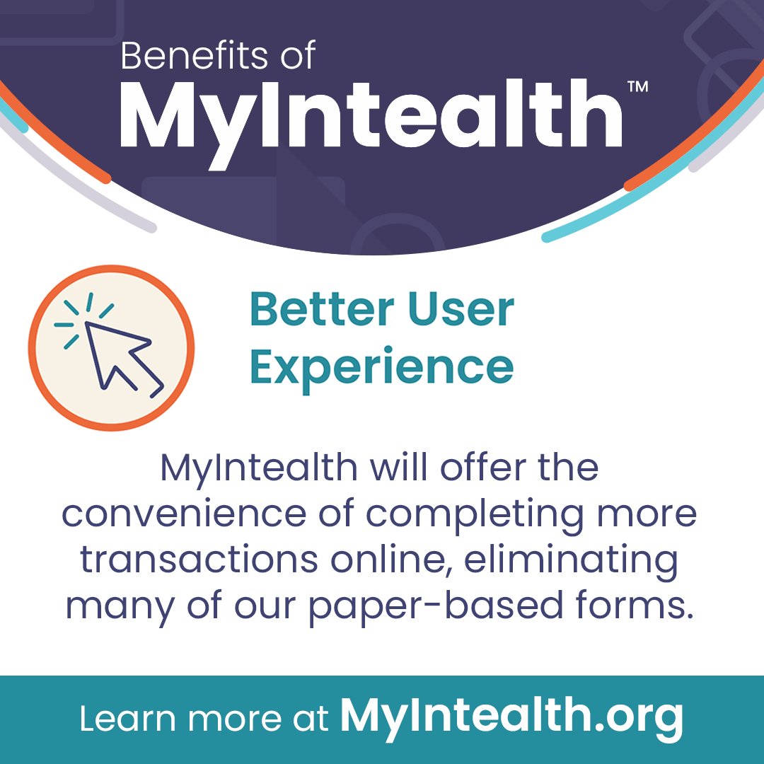 MyIntealth’s centralized platform will offer users an efficient, consistent experience across our many services. With more transactions conveniently completed online, our new digital environment will make it easier than ever to access &amp; use our services. ow.ly/Eexc50PTUyG