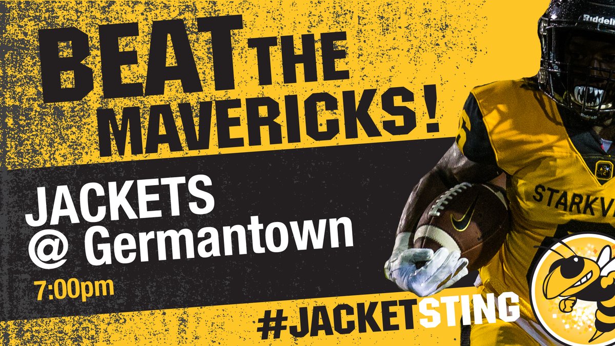 STKJackets's tweet photo. It's Jacket Football GAMEDAY! The Black &amp; Gold is on the road at Germantown tonight for a 7:00pm kickoff. Go Jackets!
#JacketSting https://t.co/Hb1Ae3Ankx