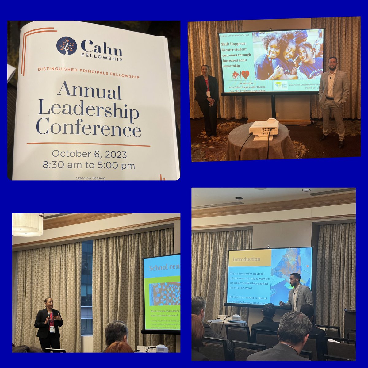 Learning about addressing learning loss & passion loss through ownership from @PricePrincipal @hogan_mahan at the Annual @CahnFellowship Leadership Conference