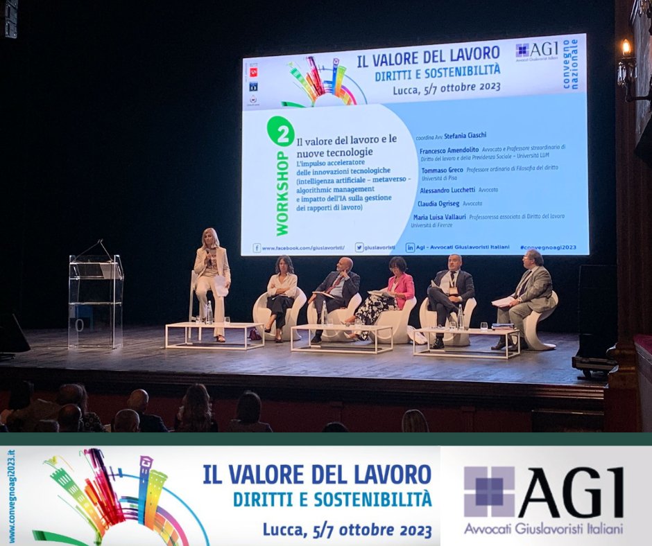 GFlegal_'s tweet photo. Partecipazione dei #giuslavoristi @GFlegal_ ai #workshop di approfondimento in corso al convegno @giuslavoristi “Valore del #lavoro, #diritti e #sostenibilità” a Lucca, oggi pomeriggio 6 ottobre 2023.
#convegnoagi2023 #impresa #dirittodellavoro #avvocati #studiolegale #GFLegal https://t.co/zfaMhLyd2M