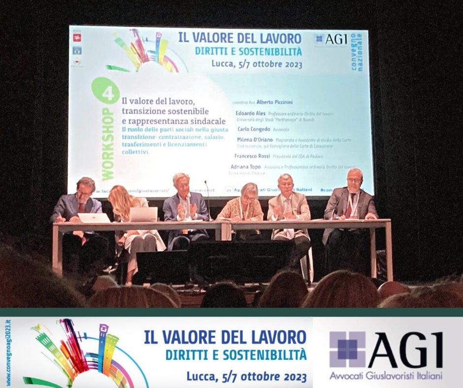 GFlegal_'s tweet photo. Partecipazione dei #giuslavoristi @GFlegal_ ai #workshop di approfondimento in corso al convegno @giuslavoristi “Valore del #lavoro, #diritti e #sostenibilità” a Lucca, oggi pomeriggio 6 ottobre 2023.
#convegnoagi2023 #impresa #dirittodellavoro #avvocati #studiolegale #GFLegal https://t.co/zfaMhLyd2M