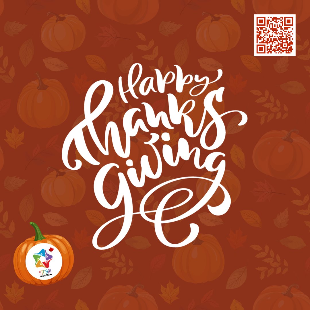 steamworks_ca's tweet photo. Wishing everyone a cheerful, enjoyable, & Happy Thanksgiving long weekend from all of us at STEAM Works Studio Canada! π¦π₯§π #GiveThanks #FeelingThankful #Thanksgiving2023 #HappyThanksgiving #STEAM #STEAMeducation #STEAMWorksStudioCanada
π» https://t.co/AKM6x8Odw5 https://t.co/PRzwWD7Bij