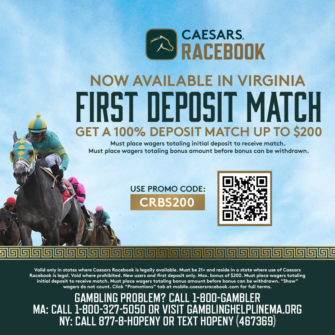 VIRGINIA 🗣️ 

The Caesars Racebook app is now live in the Old Dominion State! 

You can now download the app and get a 100% deposit match bonus on initial deposits up to $200 🤑

#RaceLikeACaesar