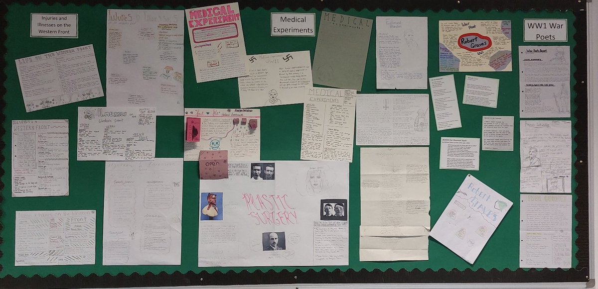 MissStewartHis's tweet photo. With my first term @BreadalbaneAcad coming to an end, I thought I would share some of the amazing history work produced by the S1-S3s this term. S1 have been looking at the Romans, S2 the Scottish Wars of Independence and S3 the History of Medicine. https://t.co/0huKW7oVuw